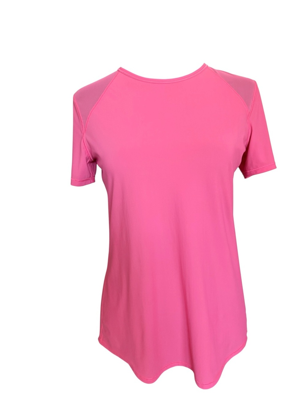 lululemon athletica Coral Pink Mesh-Back Short Sleeve Top size S